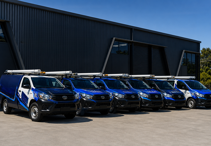 Fleet of Mortlake Blocked Drains plumbing vans